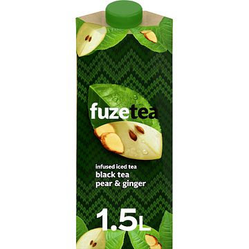 Foto van Fuzetea infused iced tea black tea pear & ginger limited edition 1,5 l bij jumbo