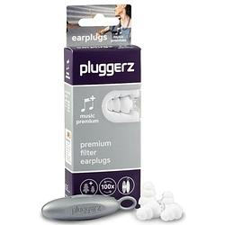 Foto van Pluggerz earplugs music premium gehoorbescherming wit