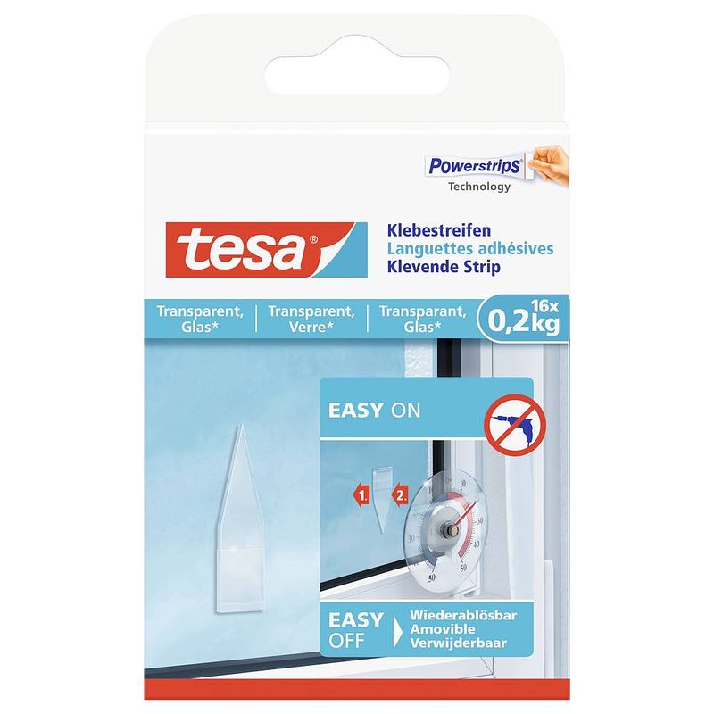 Foto van Powerstrips spiegel/ruit tesa 16 stuks - tape (klussen)