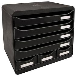 Foto van Exacompta bureauladeblok store-box met 7 lades glanzend zwart