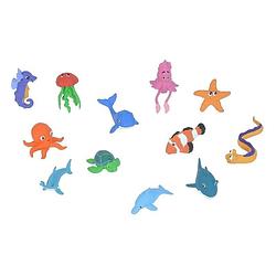 Foto van 24x plastic baby zeedieren/oceaan dieren speelfiguren - speelfigurenset