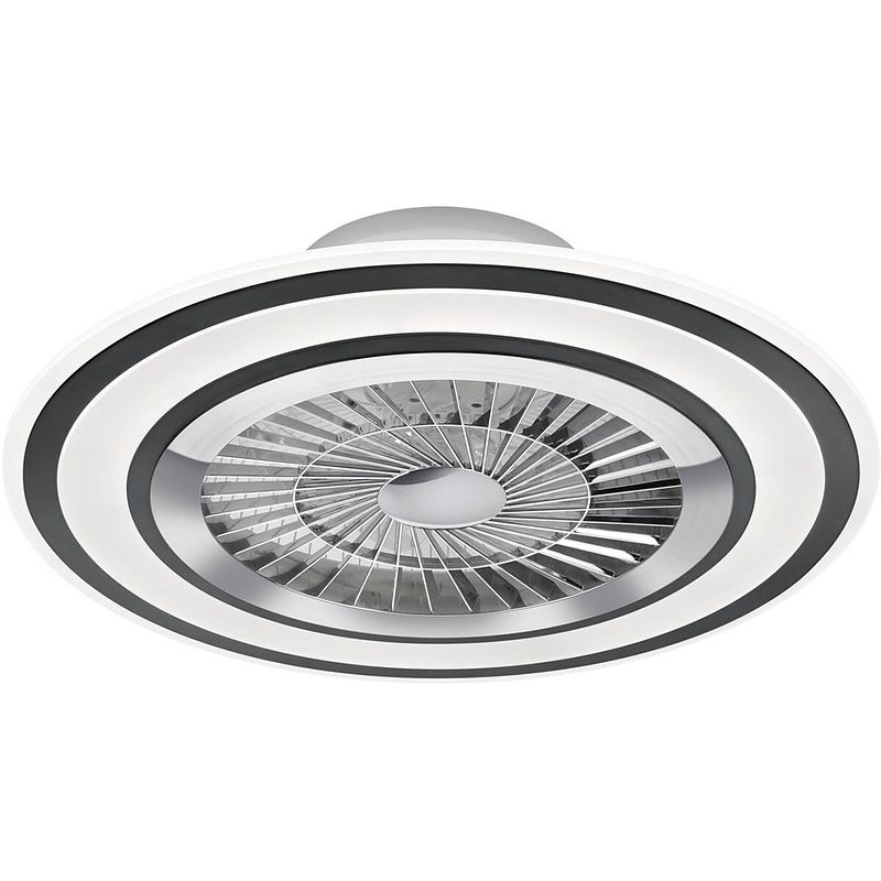 Foto van Led plafondlamp met ventilator - plafondventilator - trion figon - 36w - afstandsbediening - aanpasbare kleur - dimbaar