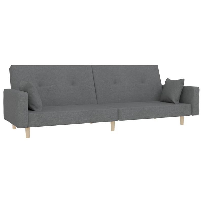 Foto van The living store bedbank - multifunctionele - 220 x 84.5 x 69 cm - lichtgrijs stof