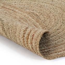 Foto van The living store tapijt ronde jute - 90 cm - natuurlijke toon - handgemaakt