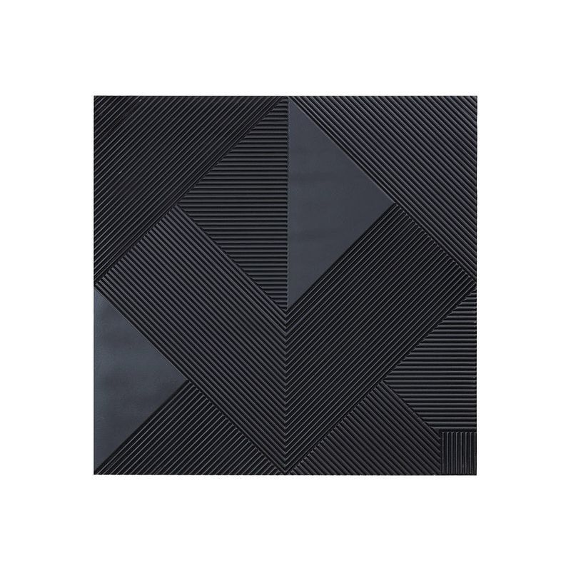 Foto van Ptmd belinda black mdf angular carved wallpanel matt s