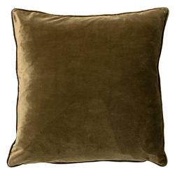 Foto van Dutch decor - finn - sierkussen velvet military olive 45x45 cm - groen