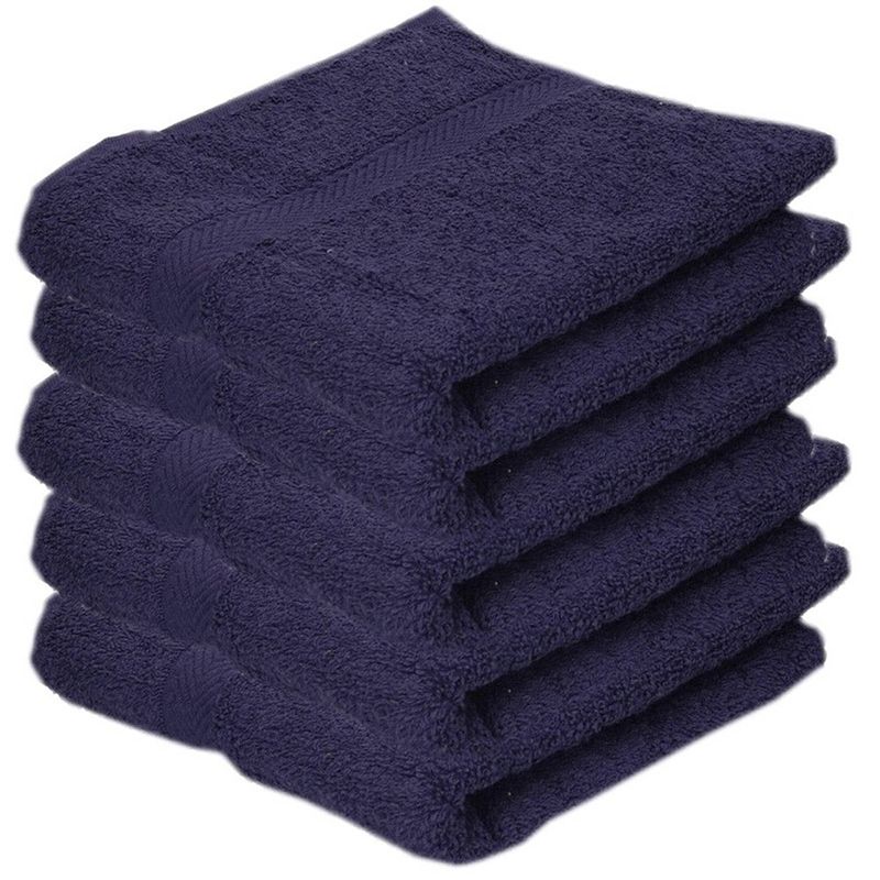 Foto van 5x luxe handdoeken navy blauw 50 x 90 cm 550 grams - badhanddoek