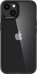 Foto van Spigen ultra hybrid apple iphone 13 back cover transparant/zwart