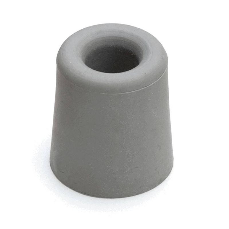 Foto van 1x stuks deurstopper / deurbuffer rubber grijs 7,3 x 4 cm - deurstoppers