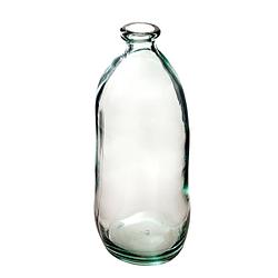 Foto van Atmosphera bloemenvaas organische fles vorm - helder transparant - glas - h51 x d23 cm - vazen