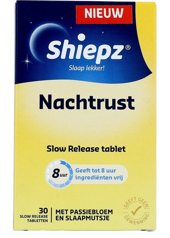 Foto van Shiepz slow release nachtrust 8 uur tabletten