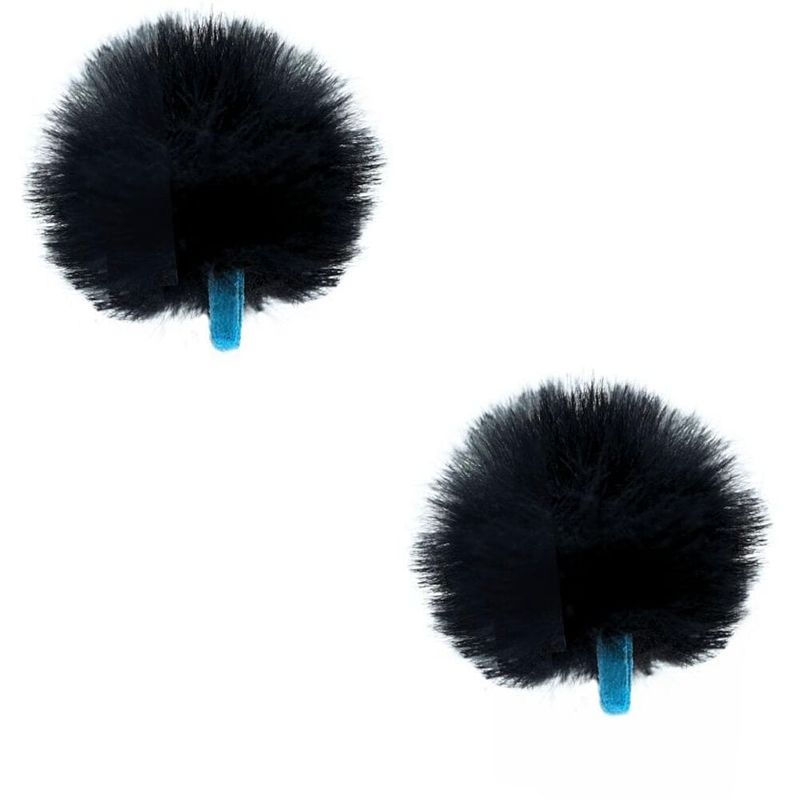 Foto van Radius mini urchin black (pair) windscherm voor dasspeldmicrofoons (set van 2)