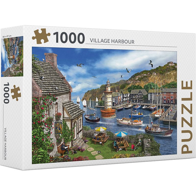 Foto van Rebo productions legpuzzel village harbour 1000 stukjes