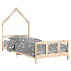 Foto van Vidaxl kinderbedframe 90x200 cm massief grenenhout