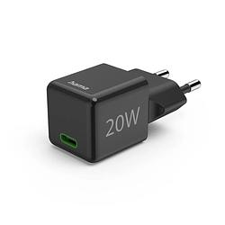 Foto van Hama fast charger usb-c pd/qualcomm® super-mini charger 20 w oplader zwart