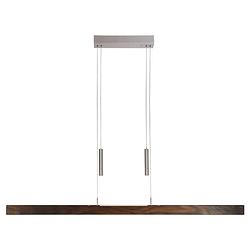 Foto van Herzblut hanglamp leonora dim up-down 121 cm notenhout