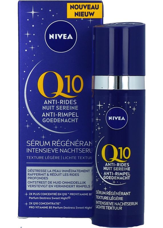 Foto van Nivea q10 anti-rimpel intensief nachtserum 30ml