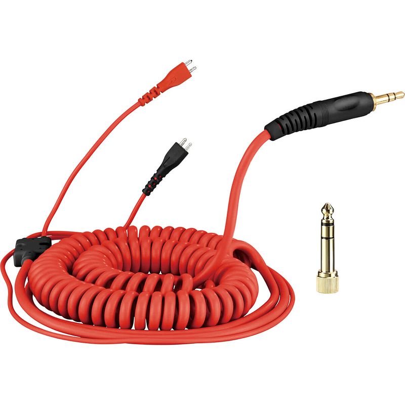 Foto van Zomo hd 25 spiral cord red deluxe krulkabel voor sennheiser hd 25