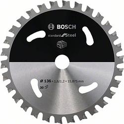 Foto van Bosch accessories bosch 2608837745 cirkelzaagblad 136 x 15 mm aantal tanden: 30 1 stuk(s)