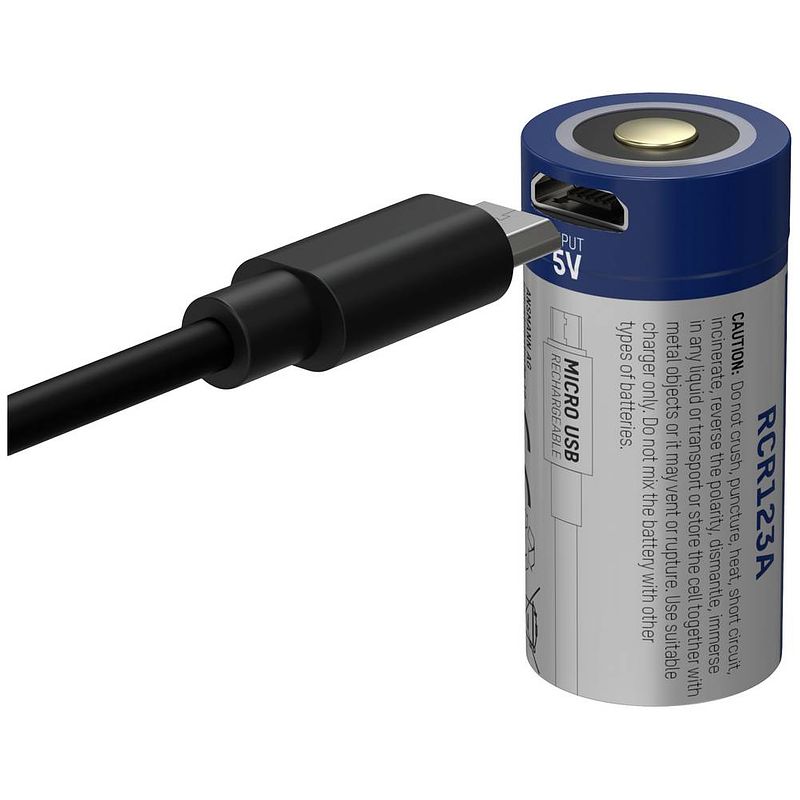 Foto van Ansmann 16340, micro-usb speciale oplaadbare batterij 16340 li-ion 3.6 v 850 mah