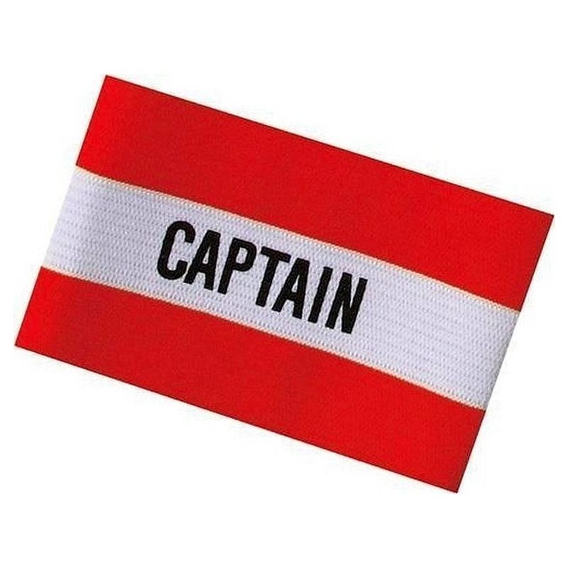 Foto van Aanvoerdersband captain rood/wit senior