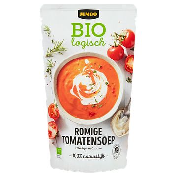 Foto van Jumbo biologisch romige tomatensoep 570ml