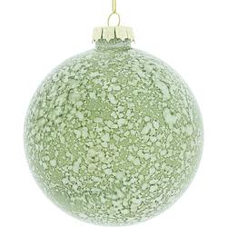 Foto van Non-branded kerstbal treves 15 cm glas lichtgroen