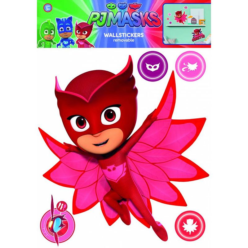 Foto van Pj masks owlette - muursticker - rood