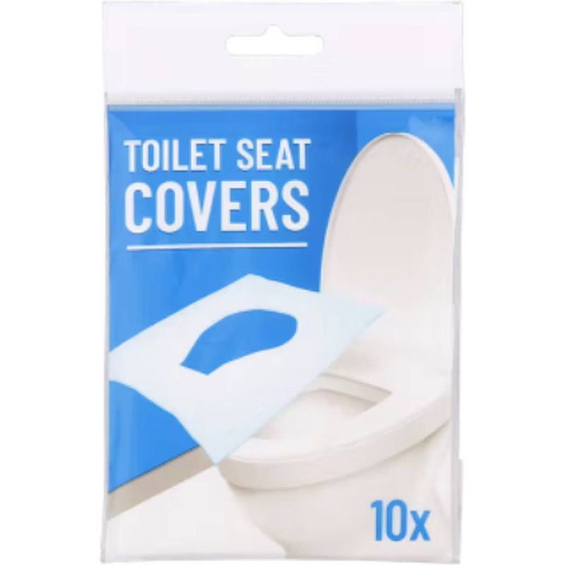 Foto van Toly wc-brildekjes: 60 stuks hygiënische papieren wc-brilbescherming voor toiletbezoek