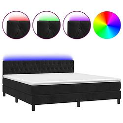 Foto van The living store boxspring - fluweel - led - pocketvering - huidvriendelijk