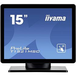 Foto van Iiyama t1521msc-b1 touchscreen monitor energielabel: e (a - g) 38.1 cm (15 inch) 1024 x 768 pixel 4:3 8 ms vga, usb tn led
