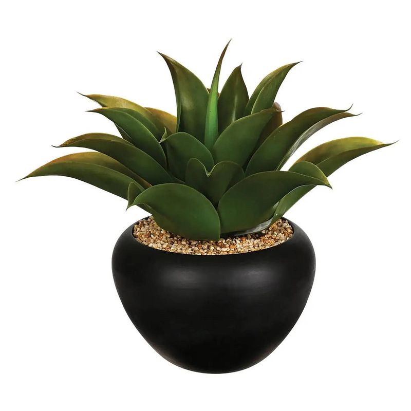 Foto van Atmosphera aloe vera kunstplant in keramische pot 37 cm - kunstplanten