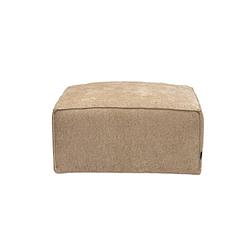 Foto van Bronx71 hocker memphis wit/beige stof chenille.