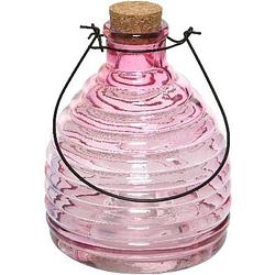 Foto van Wespenvanger/wespenval roze 17 cm van glas - ongediertevallen - ongediertebestrijding