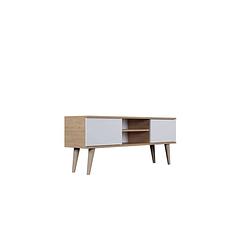 Foto van Kocot toronto - tv meubel 120x35*55cm - ambachtelijk eiken en wit