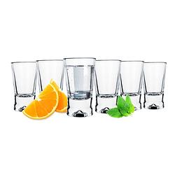 Foto van Glasmark shotglaasjes/borrelglazen krosno - transparant glas - 12x stuks - 25 ml - drinkglazen