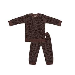 Foto van Little indians pyjama leopard junior katoen bruin mt 6 jaar