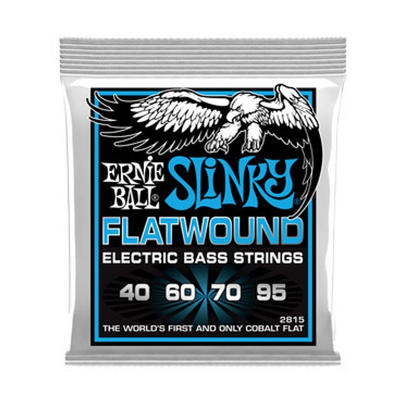 Foto van Ernie ball 2815 extra slinky flatwound bass .040-.095 snarenset