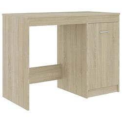 Foto van The living store bureau bureau - 100 x 50 x 76 cm - sonoma eiken