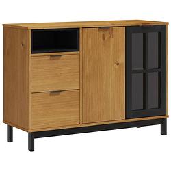 Foto van Vidaxl dressoir flam 110x40x80 cm massief grenenhout