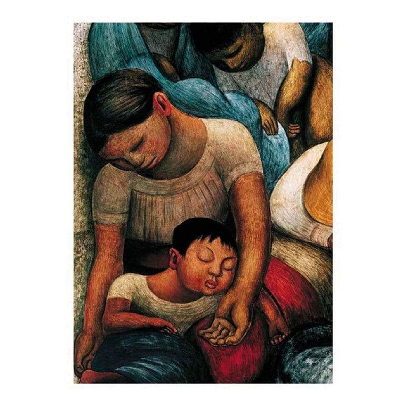 Foto van Diego rivera - la noche de los pobres kunstdruk 60x80cm