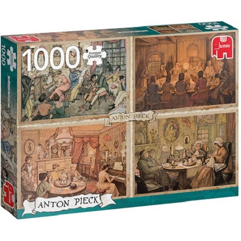 Foto van Jumbo legpuzzel anton pieck: living room entertainment 1000 stukjes