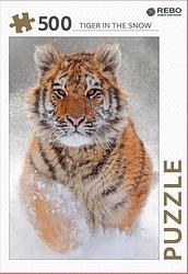 Foto van Rebo legpuzzel 500 stukjes - tiger in the snow - overig (8720387822133)