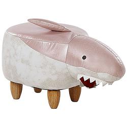 Foto van Beliani shark - hocker-roze-polyester