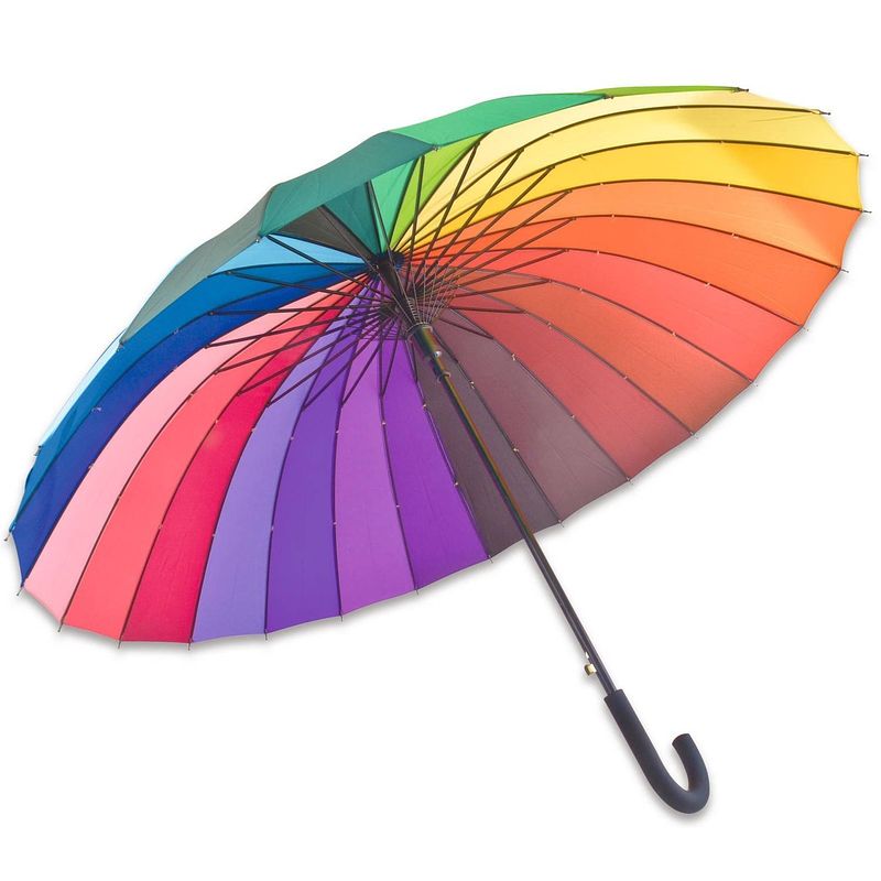 Foto van Free and easy paraplu piove automatisch krom handvat 98 cm