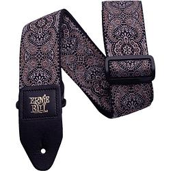 Foto van Ernie ball 4163 gold & black paisley jacquard strap gitaarband