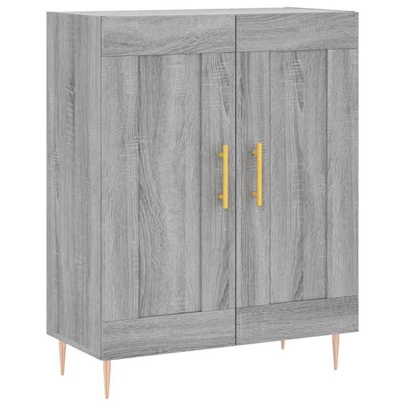 Foto van Vidaxl dressoir 69,5x34x90 cm bewerkt hout grijs sonoma eikenkleurig