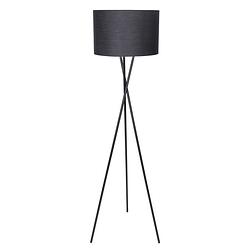 Foto van Aigostar 13at2 - vloerlamp - moderne staande lamp - 145cm - e27 fitting - woonkamer - zwart