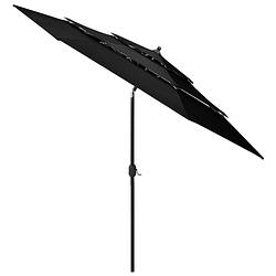 Foto van The living store parasol 300x243 cm - uv-beschermend polyester - gepoedercoat aluminium - 3-laags