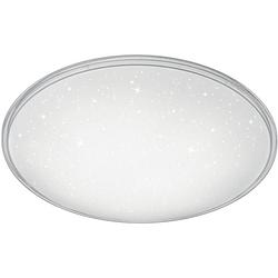 Foto van Led plafondlamp - trion kanimo - 21w - natuurlijk wit 4000k - dimbaar - rond - mat wit - kunststof